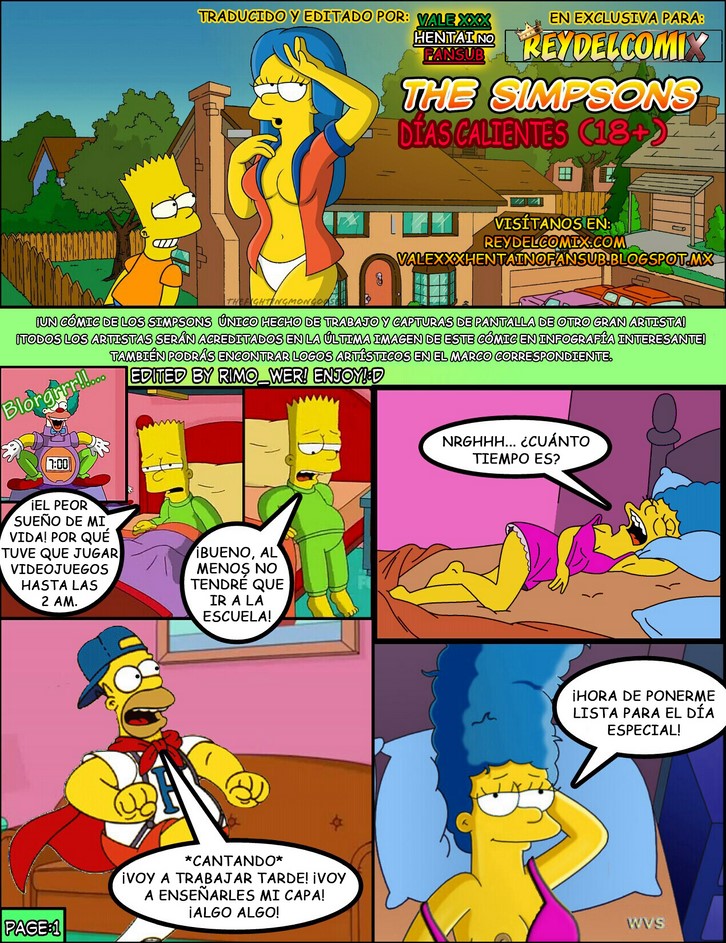 Parodia porno de los simpson Los Simpsons Dias Calientes Parodia Porno Chochox Comics Porno