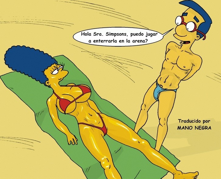 Marge en la playa
