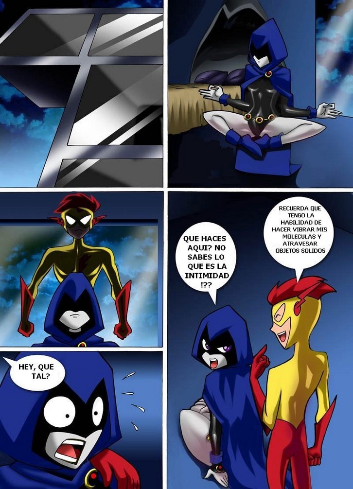 Teen Titans Raven vs Flash
