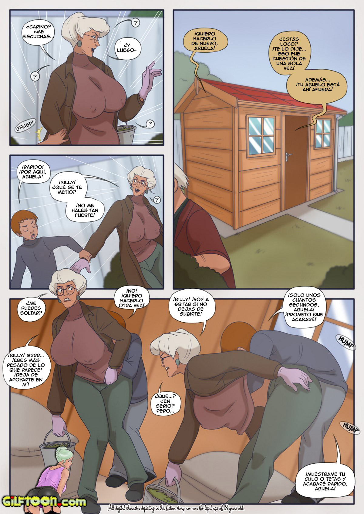 Lunch time gilf comic porn